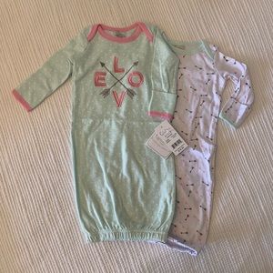 Baby girl sleeper gowns 3-6 months